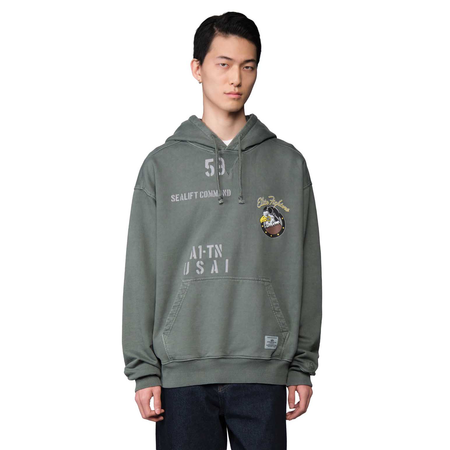 Alpha Industries Essential Hoodie Relaxed Fit Sweatshirt (Elite)